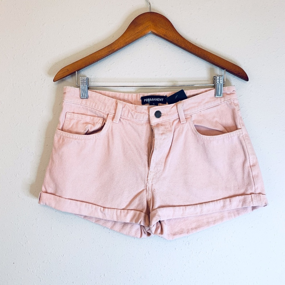 Permanent Juniors/Women Pink Jean Shorts/Sz:8/NWT